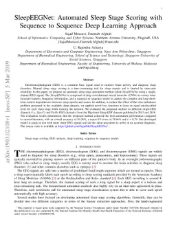 SleepEEGNet: Automated Sleep Stage Scoring with Sequence to Sequence
  Deep Learning Approach