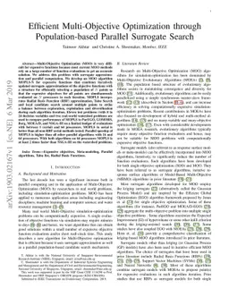 Efficient Multi-Objective Optimization through Population-based Parallel
  Surrogate Search