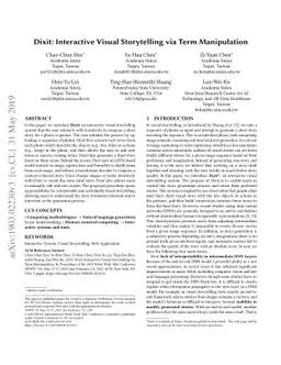 Dixit: Interactive Visual Storytelling via Term Manipulation