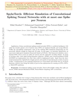SpykeTorch: Efficient Simulation of Convolutional Spiking Neural
  Networks with at most one Spike per Neuron