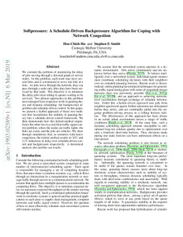 Softpressure: A Schedule-Driven Backpressure Algorithm for Coping with
  Network Congestion