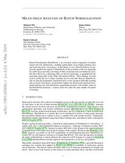 Mean-field Analysis of Batch Normalization