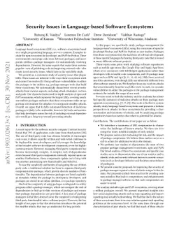 Security Issues in Language-based Software Ecosystems