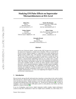 Studying EM Pulse Effects on Superscalar Microarchitectures at ISA Level