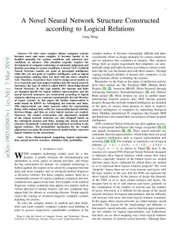 A Novel Neural Network Structure Constructed according to Logical
  Relations