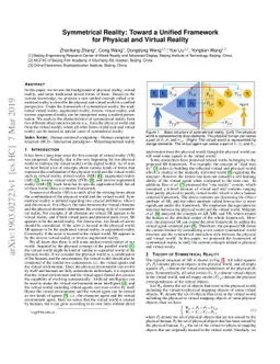 Symmetrical Reality: Toward a Unified Framework for Physical and Virtual
  Reality
