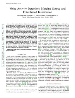 Voice Activity Detection: Merging Source and Filter-based Information