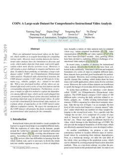 COIN: A Large-scale Dataset for Comprehensive Instructional Video
  Analysis