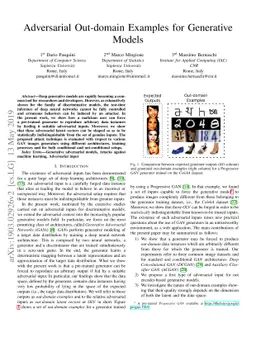 Adversarial Out-domain Examples for Generative Models