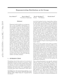 Reparameterizing Distributions on Lie Groups