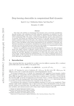 Deep learning observables in computational fluid dynamics