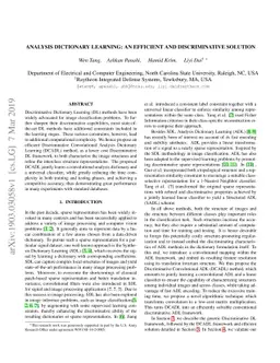 Analysis Dictionary Learning: An Efficient and Discriminative Solution