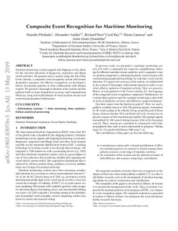 Composite Event Recognition for Maritime Monitoring