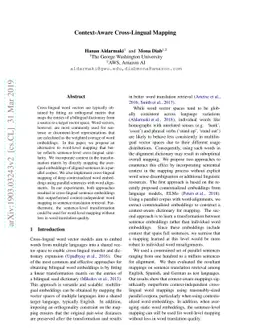 Context-Aware Cross-Lingual Mapping