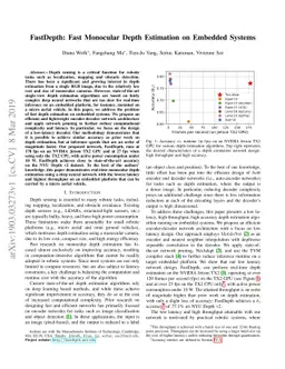 FastDepth: Fast Monocular Depth Estimation on Embedded Systems