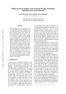Filling Gender & Number Gaps in Neural Machine Translation with
  Black-box Context Injection