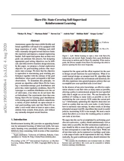 Skew-Fit: State-Covering Self-Supervised Reinforcement Learning