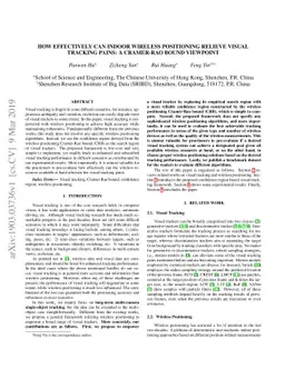 How Effectively Can Indoor Wireless Positioning Relieve Visual Tracking
  Pains: A Camera-Rao Bound Viewpoint