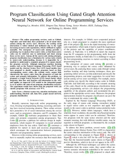 Program Classification Using Gated Graph Attention Neural Network for
  Online Programming Service