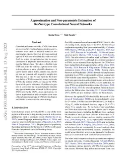 Approximation and Non-parametric Estimation of ResNet-type Convolutional
  Neural Networks