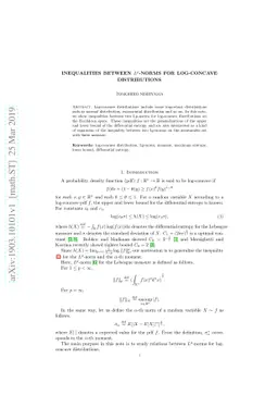 Inequalities between $L^p$-norms for log-concave distributions