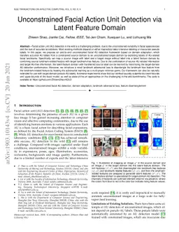 Unconstrained Facial Action Unit Detection via Latent Feature Domain