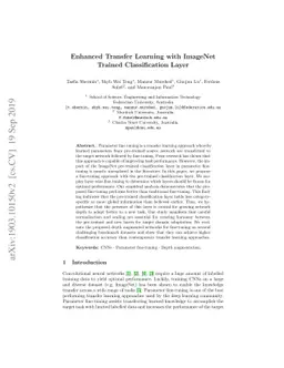Enhanced Transfer Learning with ImageNet Trained Classification Layer