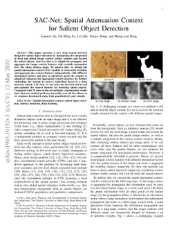 SAC-Net: Spatial Attenuation Context for Salient Object Detection
