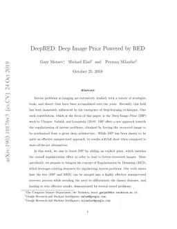 DeepRED: Deep Image Prior Powered by RED