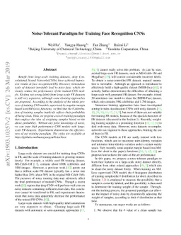 Noise-Tolerant Paradigm for Training Face Recognition CNNs