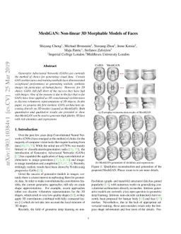 MeshGAN: Non-linear 3D Morphable Models of Faces