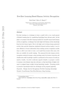 Few-Shot Learning-Based Human Activity Recognition