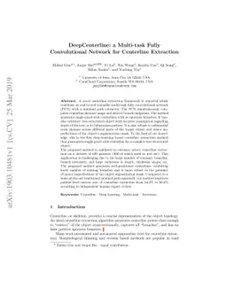 DeepCenterline: a Multi-task Fully Convolutional Network for Centerline
  Extraction