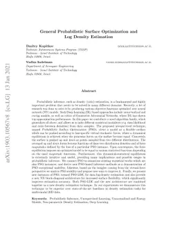 General Probabilistic Surface Optimization and Log Density Estimation