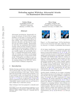 Defending against Whitebox Adversarial Attacks via Randomized
  Discretization