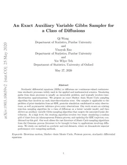 An Exact Auxiliary Variable Gibbs Sampler for a Class of Diffusions