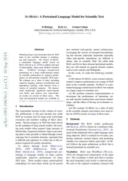 SciBERT: A Pretrained Language Model for Scientific Text