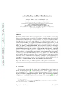 Active Stacking for Heart Rate Estimation