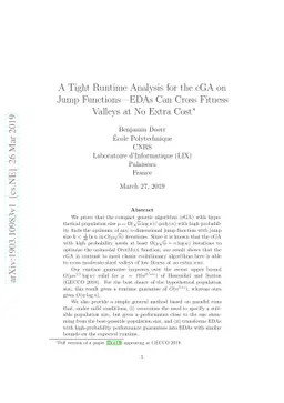 A Tight Runtime Analysis for the cGA on Jump Functions---EDAs Can Cross
  Fitness Valleys at No Extra Cost