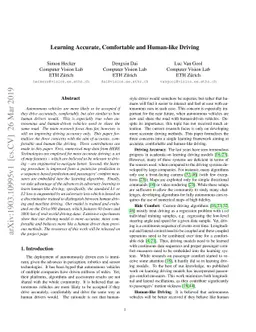 Learning Accurate, Comfortable and Human-like Driving