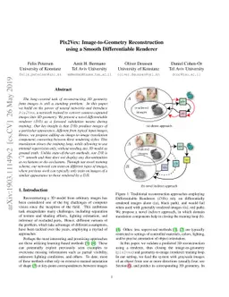 Pix2Vex: Image-to-Geometry Reconstruction using a Smooth Differentiable
  Renderer