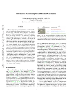 Information Maximizing Visual Question Generation