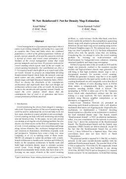 W-Net: Reinforced U-Net for Density Map Estimation