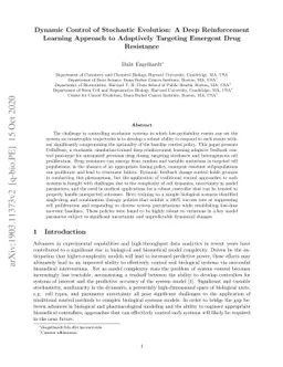 Dynamic Control of Stochastic Evolution: A Deep Reinforcement Learning
  Approach to Adaptively Targeting Emergent Drug Resistance