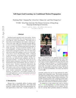 Self-Supervised Learning via Conditional Motion Propagation