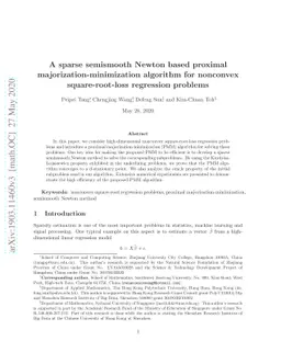 A sparse semismooth Newton based proximal majorization-minimization
  algorithm for nonconvex square-root-loss regression problems