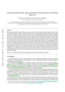 Constructing Parsimonious Analytic Models for Dynamic Systems via
  Symbolic Regression