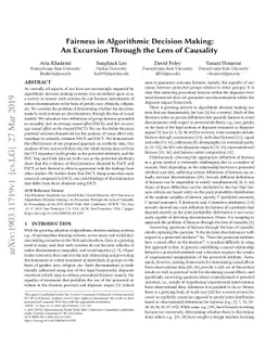 Fairness in Algorithmic Decision Making: An Excursion Through the Lens
  of Causality