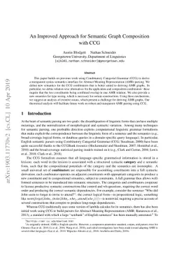 An Improved Approach for Semantic Graph Composition with CCG