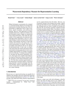 Wasserstein Dependency Measure for Representation Learning